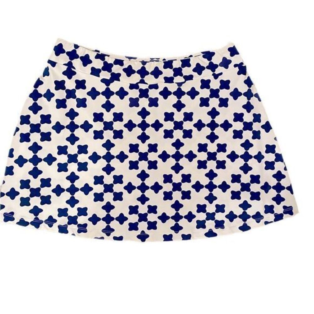 Sailor Sailor Skort -L white , navy , polyester spandex